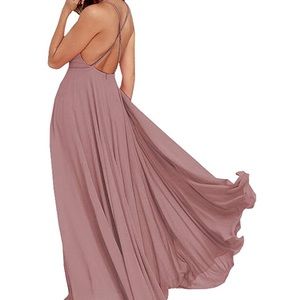 Blush Pink Floor Length Dress